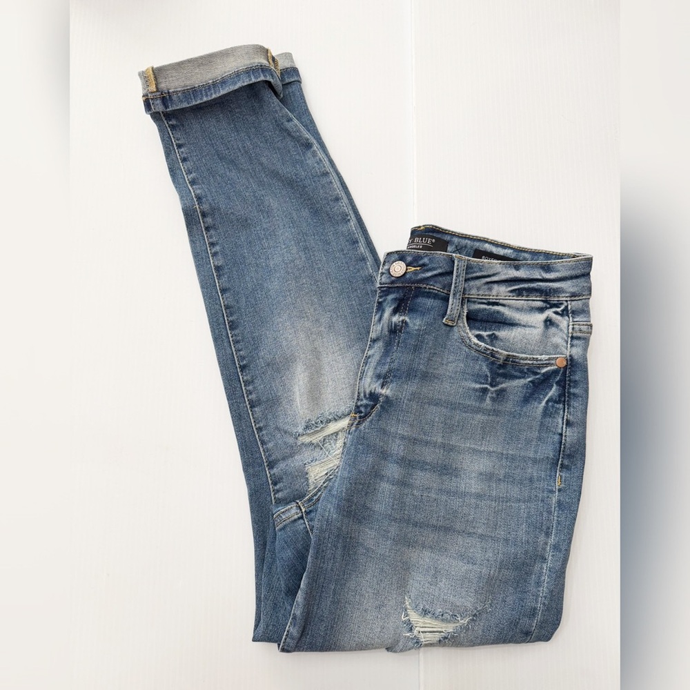 Judy Blue High Waist Destroy Cuffed Boyfriend Denim Jeans 88404 - 5 / 27